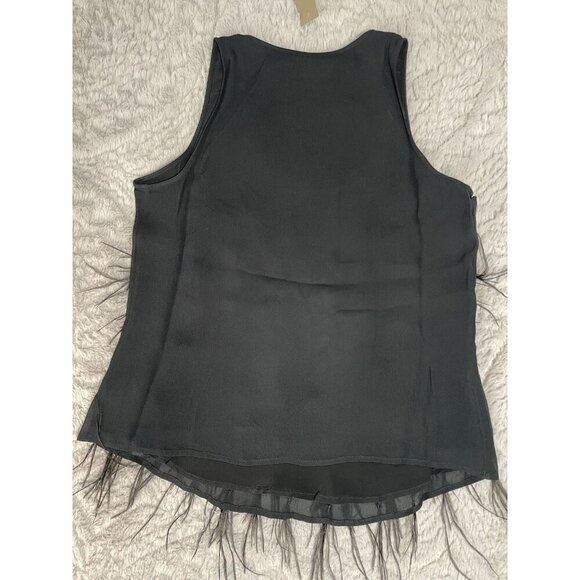 J Crew Feather-Embellished Tank Top in Chiffon Sz XXS - Picture 6 of 10
